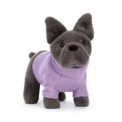 Jellycat Knuffel Hond Sweater French Bulldog Purple