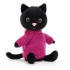 Jellycat Knuffel Kat Kniten Kitten Fuschia