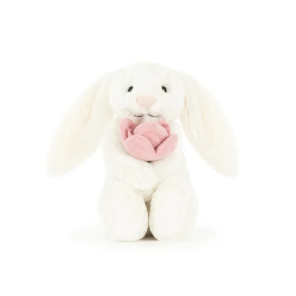 Jellycat Knuffel Konijn Bashful Bunny With Peony (Small) 18 cm