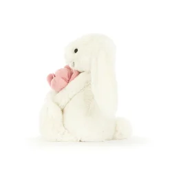 Jellycat Knuffel Konijn Bashful Bunny With Peony (Small) 18 cm
