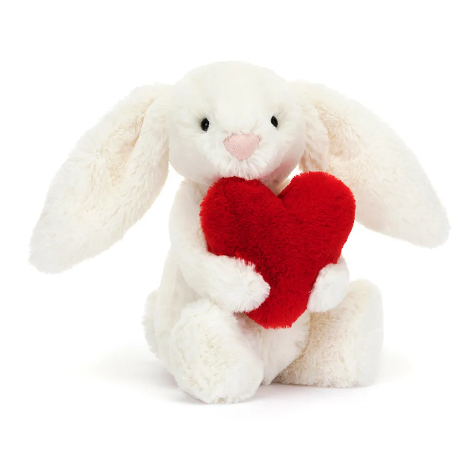 Jellycat Knuffel Konijn Bashful Bunny with Heart Little 18 cm
