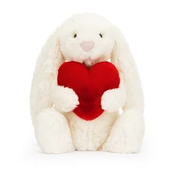 Jellycat Knuffel Konijn Bashful Bunny with Heart Original 31 cm