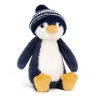 Jellycat Knuffel Pinguin Bashful Bobble Hat Penguin Navy