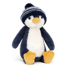 Jellycat Knuffel Pinguin Bashful Bobble Hat Penguin Navy