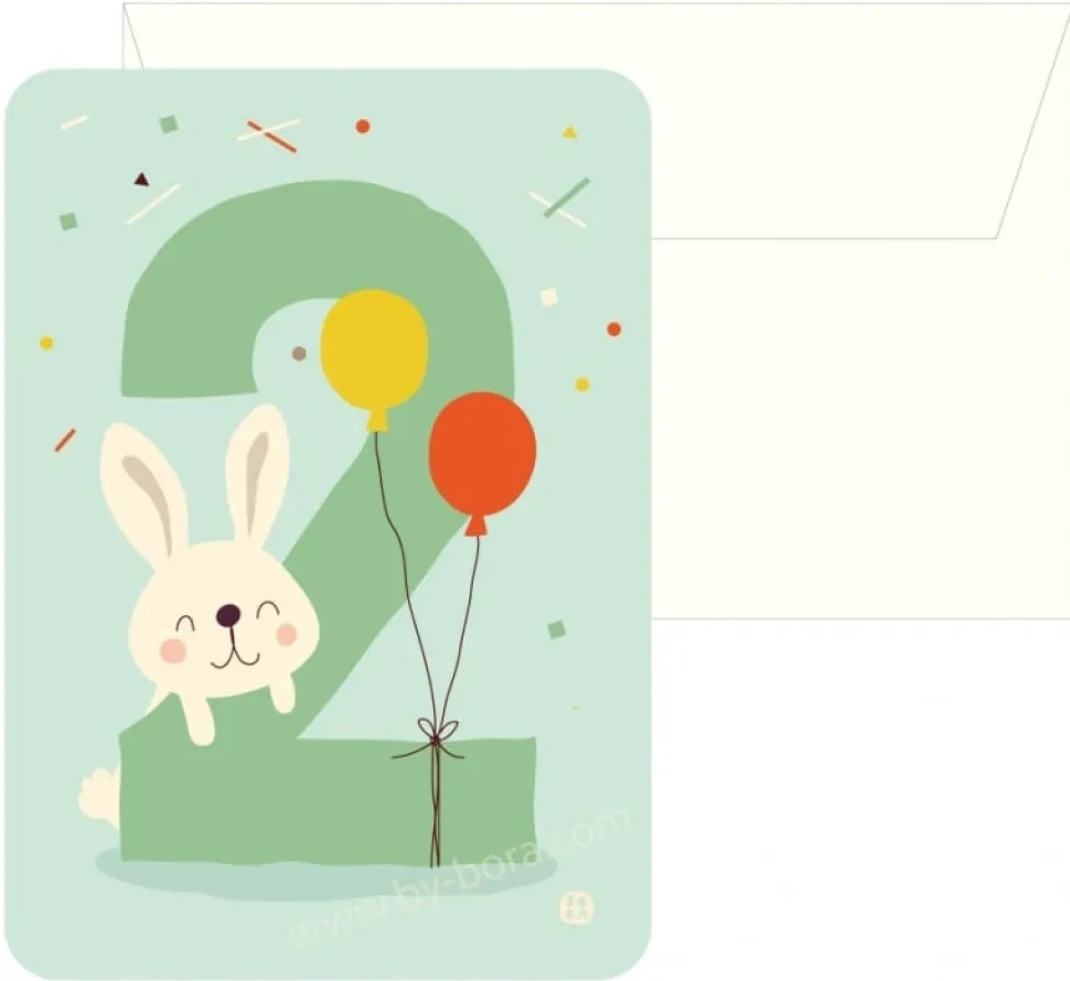 Kaart met Envelop 2 Bunny
