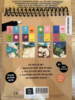 Kleuren met water Dino's