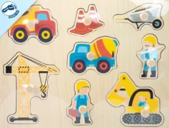 Knoppuzzel Bouw Hout 8 pcs.