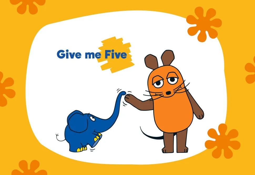 Limundo Motief Give me Five Wandlamp Rechthoekig