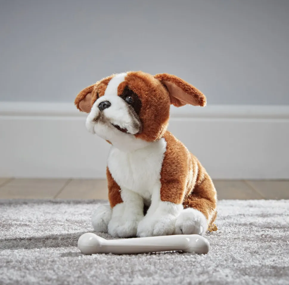 Living Nature Knuffel Hond Boxer Zittend 20 cm