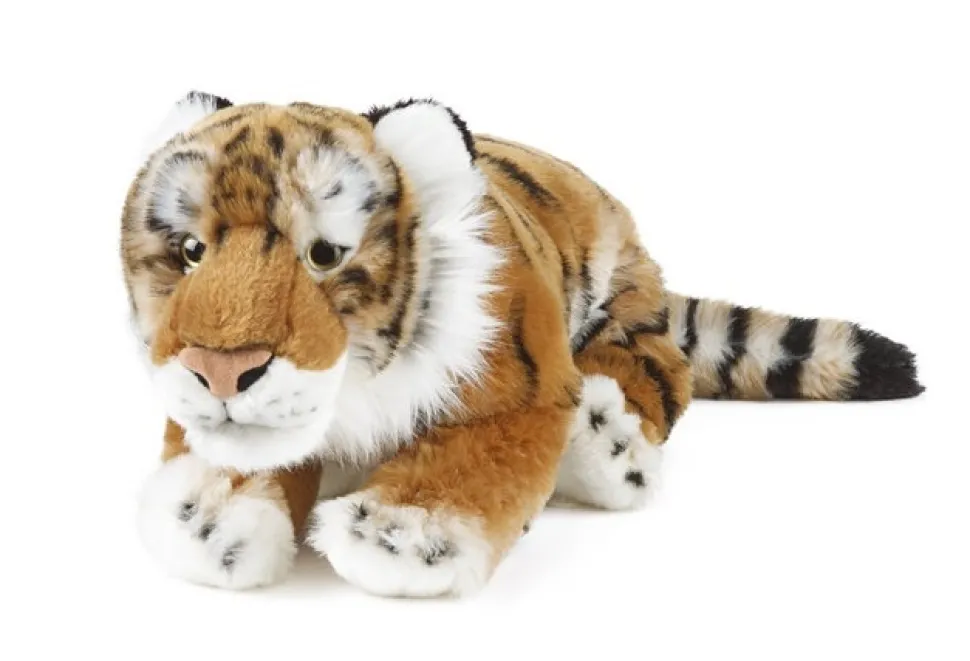 Living Nature Knuffel Tijger Liggend 45 cm