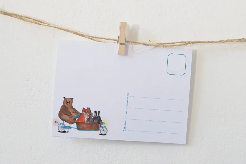 Lotte Drouen Ansichtkaart Tulpenvelden