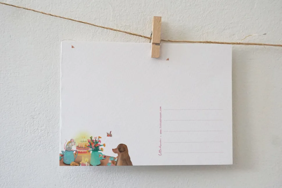 Lotte Drouen Ansichtkaart Samen feest vieren