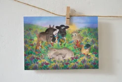 Lotte Drouen Ansichtkaart Lammetje geboren