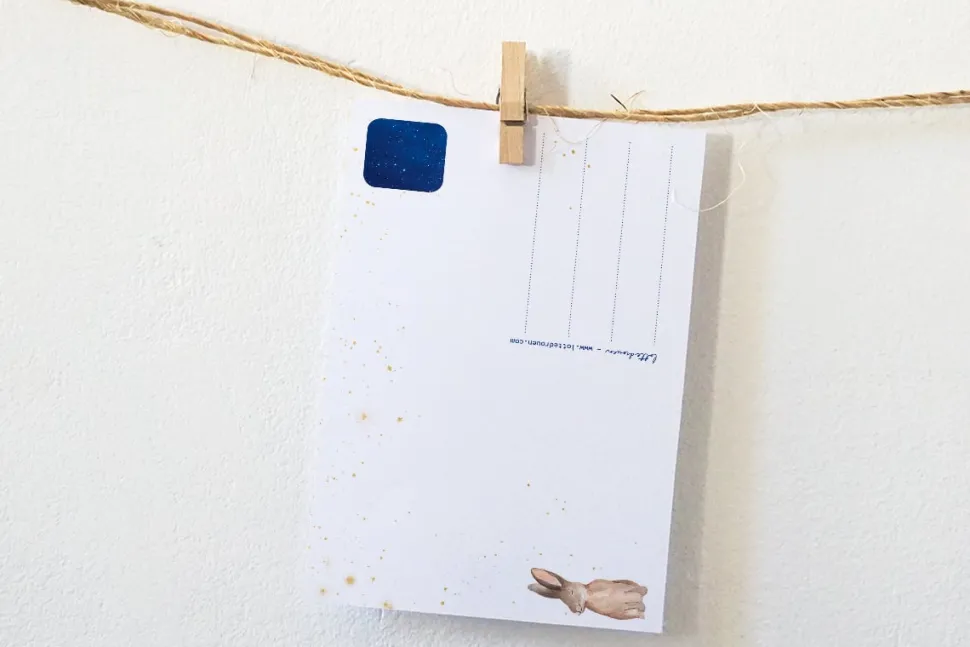 Lotte Drouen Ansichtkaart Knuffelende Dieren