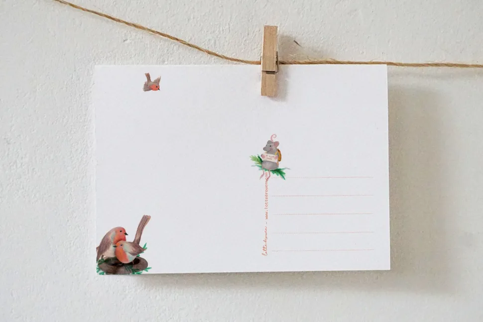 Lotte Drouen Ansichtkaart Je kunt het vogel!