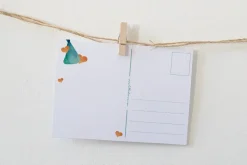 Lotte Drouen Ansichtkaart Hiep hiep hoera ooievaar