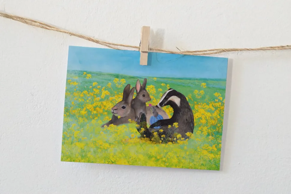 Lotte Drouen Ansichtkaart Buitenspelen