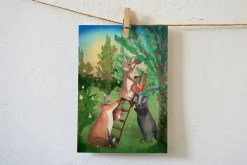 Lotte Drouen Ansichtkaart Fruit plukken