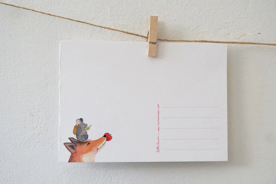 Lotte Drouen Ansichtkaart Fruit plukken