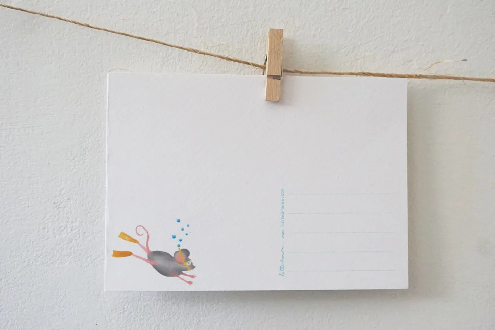 Lotte Drouen Ansichtkaart Diep in de Zee