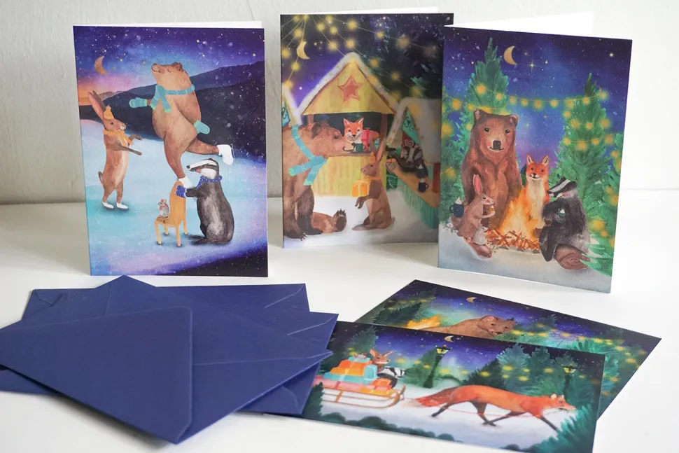 Lotte Drouen Kerstkaarten Set 5-delig