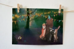 Lotte Drouen Wenskaart Dansende Dieren