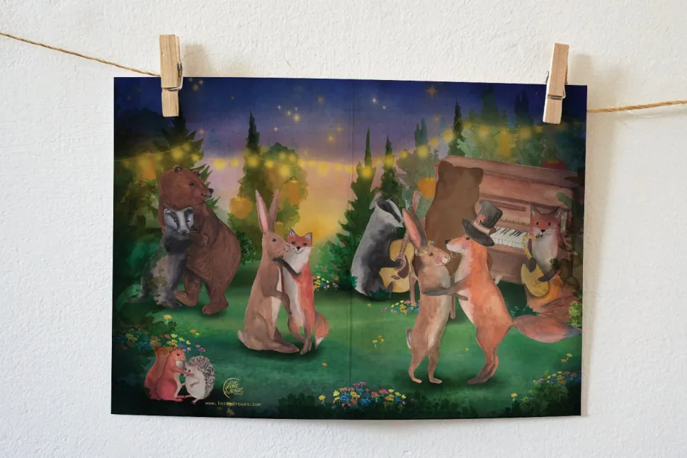 Lotte Drouen Wenskaart Trouwfeest