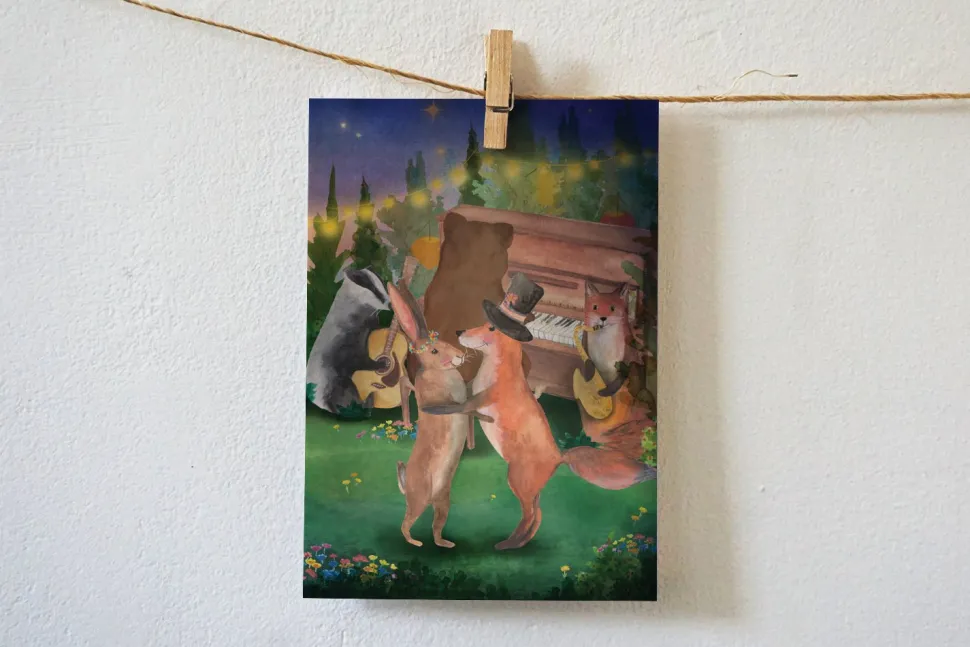 Lotte Drouen Wenskaart Trouwfeest