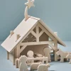 lovelties Kerststal met 12 Figuurtjes Hout