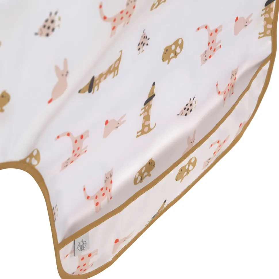 Lässig Babyslabbetje met Mouwen Little Mateys Spicy Orange