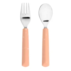 Lässig Kinderbestek Set Vork en Lepel Abrikoos