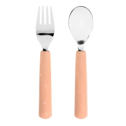 Lässig Kinderbestek Set Vork en Lepel Abrikoos