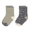 Lässig Kindersokjes Anti-Slip Anthracite/Olive Set 2-delig