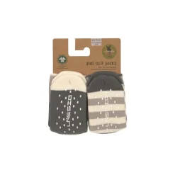 Lässig Kindersokjes V-Master Anti-Slip Anthracite/Taupe Set 2-delig