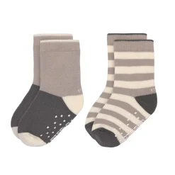 Lässig Kindersokjes V-Master Anti-Slip Anthracite/Taupe Set 2-delig
