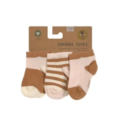 Lässig Sneaker Kindersokjes Powder Pink/Caramel Set 3-delig