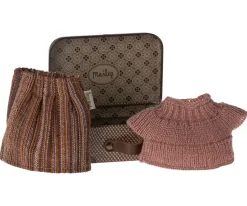 Maileg Kledingset Geruit in Koffer Grandma Mouse