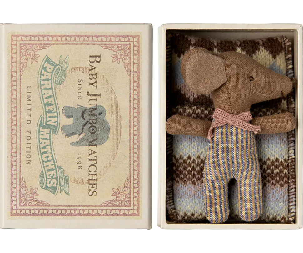 Maileg Knuffelmuis Baby Sleepy-Wakey Roze