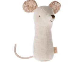 Maileg Knuffelrammelaar Lullaby Friends Muis Nature