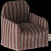 Maileg Poppenhuis Stoel Rood Gestreept 7.5cm