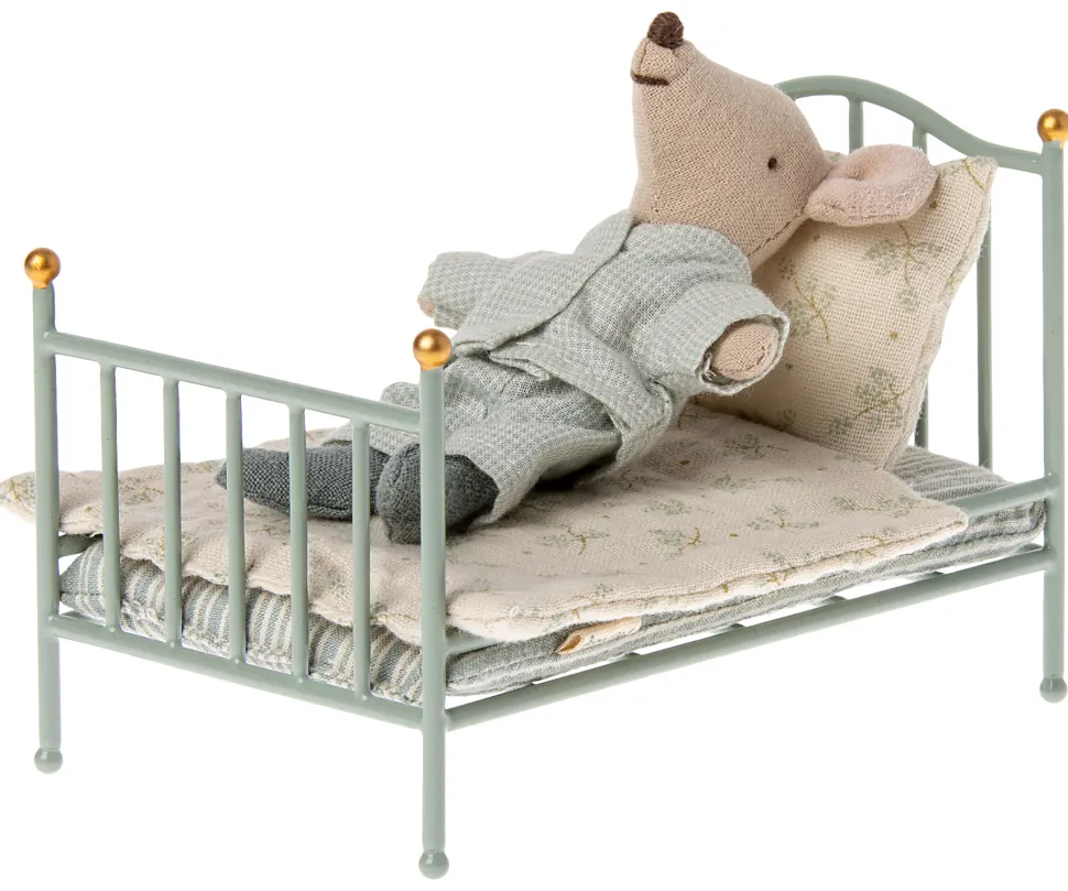 Maileg Poppenhuis Vintage Bed Mint