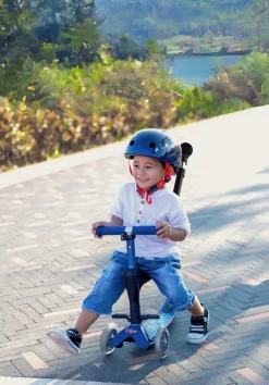 Micro Step Micro Mini Deluxe 3in1 Push Blauw LED