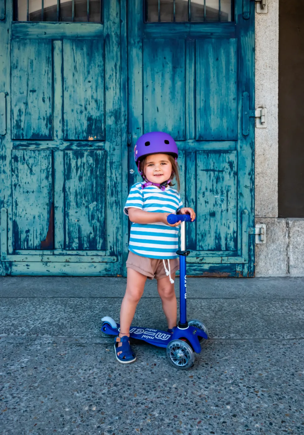 Micro Step Micro Mini Deluxe 3in1 Push Blauw LED