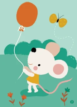 Postkaart Balloon mouse