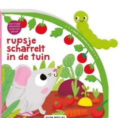 Rupsje scharrelt in de tuin