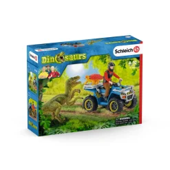 Schleich Speelset Vlucht van Velociraptor op Quad 41466
