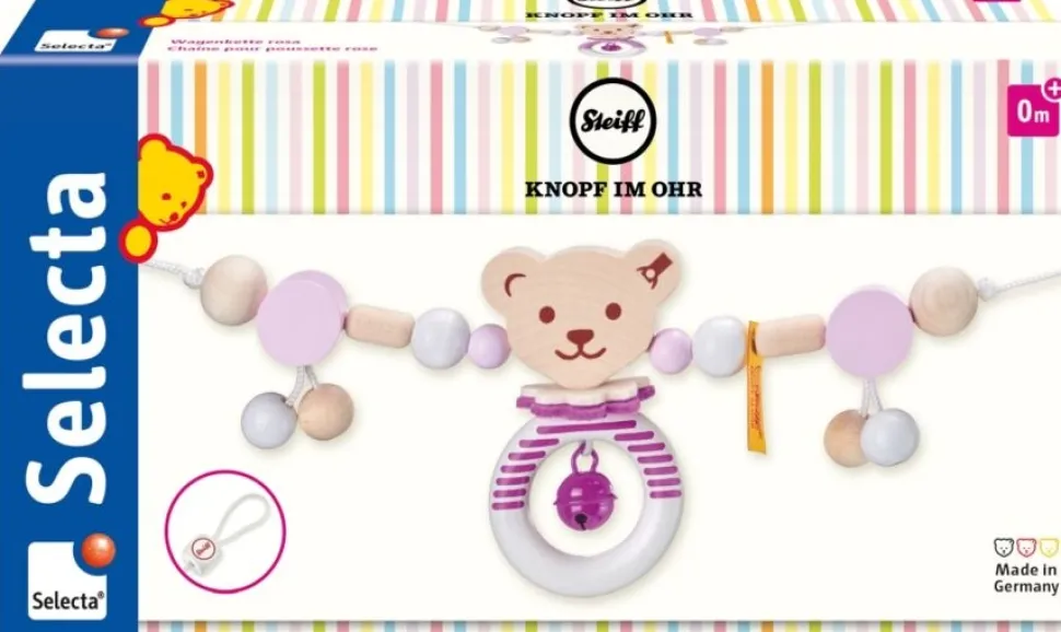 Selecta Wagenspanner Roze 63cm