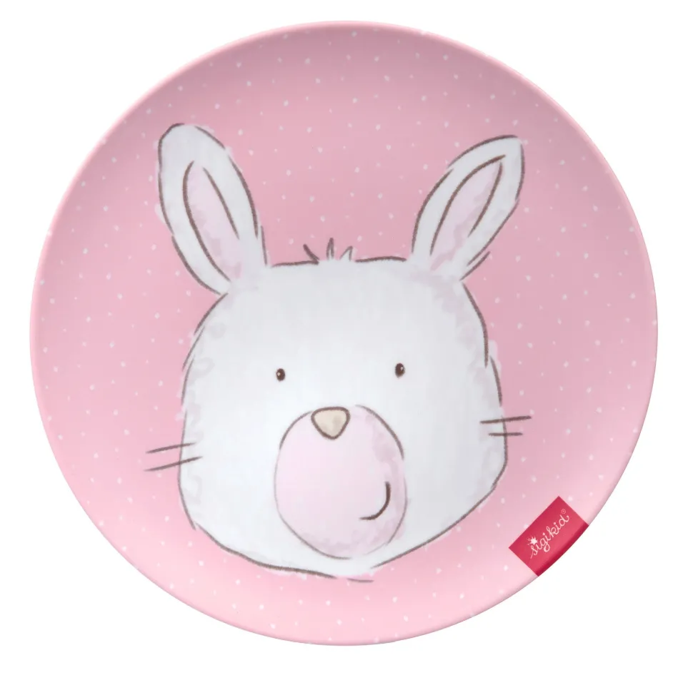 sigikid Bord Melamine Konijn Roze