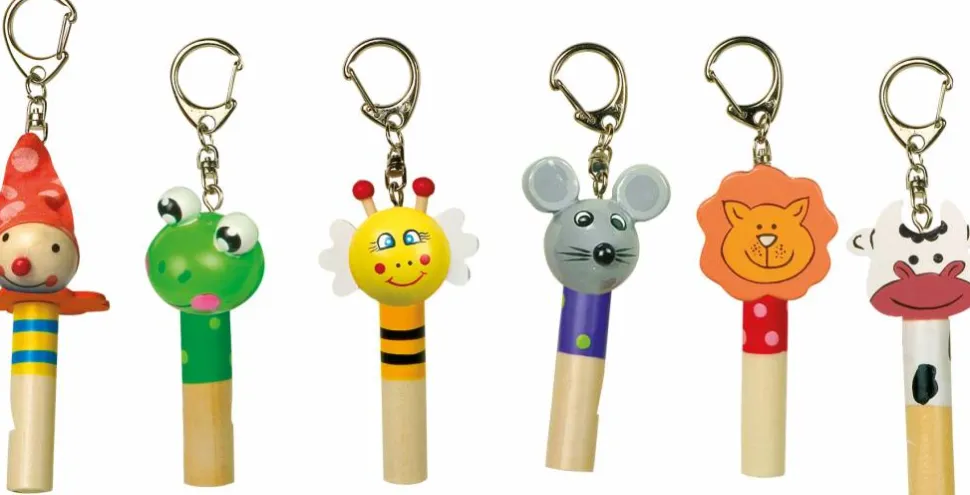 Sleutelhanger Fluit 6-delig Hout