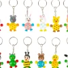 Sleutelhanger Jonge Dieren Hout Set 12-delig